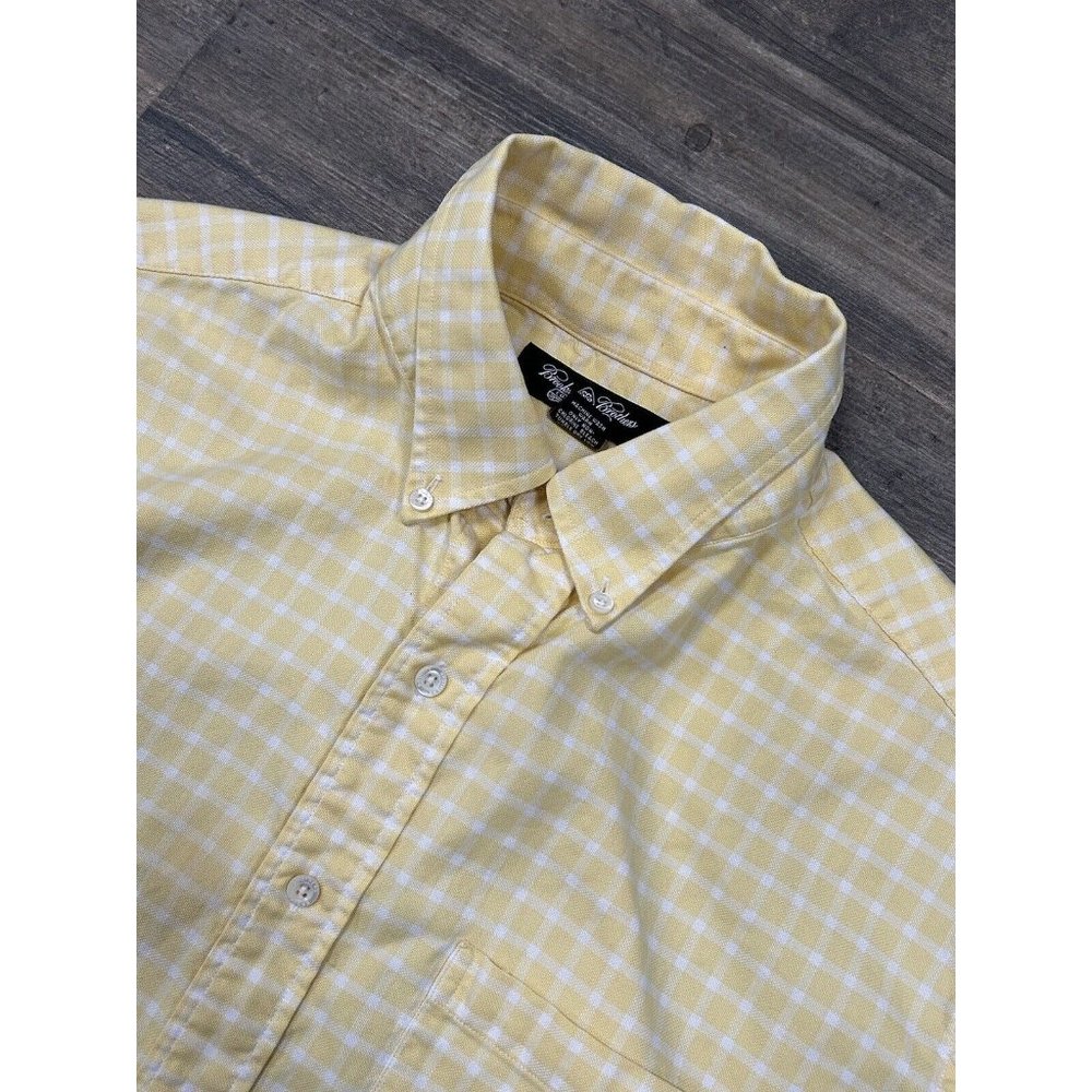 Brooks Brothers 100% Supima Cotton Long Sleeve Button Down Shirt Country Club XL